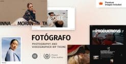 Fotógrafo - Photography Videographer WordPress Theme
