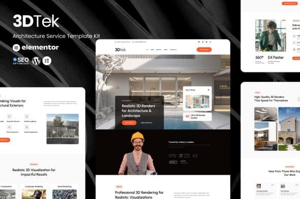 Download 3DTek – 3D Render Service for Architecture & Landscape Elementor Kit