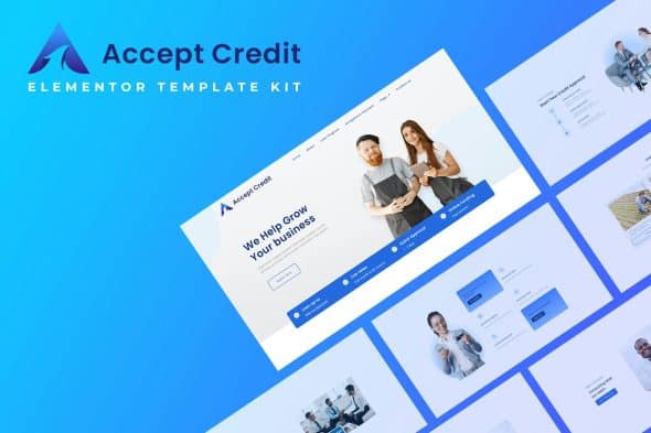 Accept Credit - Financial Services Elementor Template kit