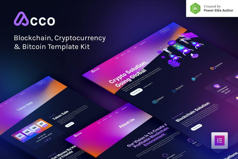 Acco - Blockchain Cryptocurrency & Bitcoin Elementor Template Kit ...
