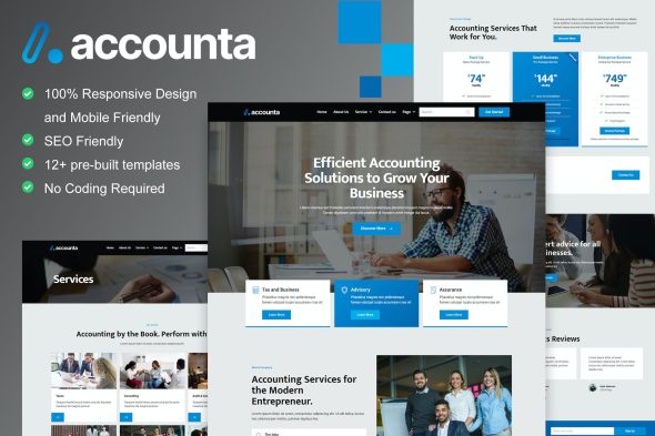 Accounta - Accounting Firm Elementor Template Kit