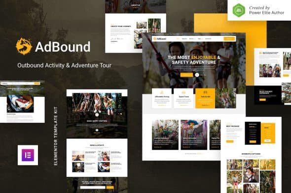 AdBound - Outbound Activity & Adventure Tour Elementor Template Kit