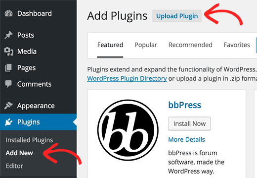 add new plugin wordpress