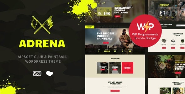 Download Adrena | Airsoft Club & Paintball WordPress Theme