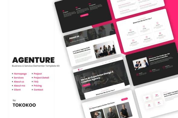 Agenture | Digital Agency & Startup Elementor Template Kit