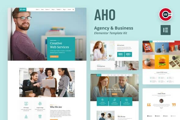 Aho - Agency & Business Elementor Template Kit