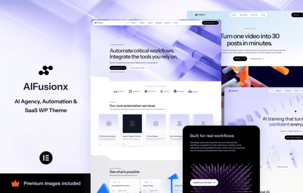 Download AI FusionX - Tech & SaaS Agency GPL WordPress Plugin