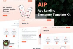 Aip - App Landing Elementor Template Kit