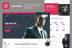 Alarmax - Security Services & Alarm Installation Elementor Template Kit