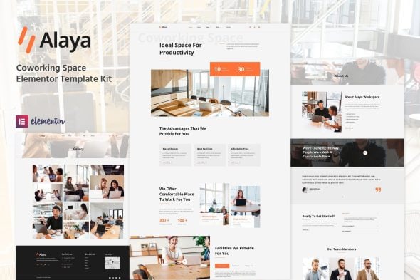 Alaya - Coworking Space Elementor Template Kit