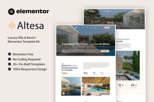 Altesa - Villa & Resort Elementor Template Kit