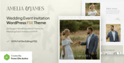 Download Amelia & James – Wedding Invitation Gutenverse FSE WordPress Block Theme GPL WordPress Plugin