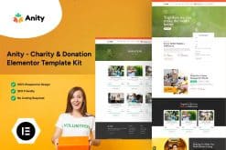 Anity – Charity & Donation Elementor Template Kit