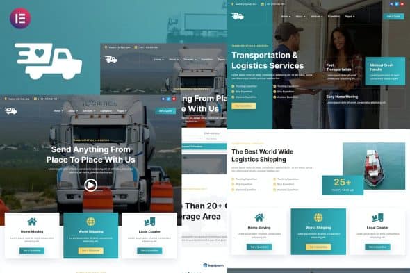 Antar - Transportation & Logistics Elementor Template Kit