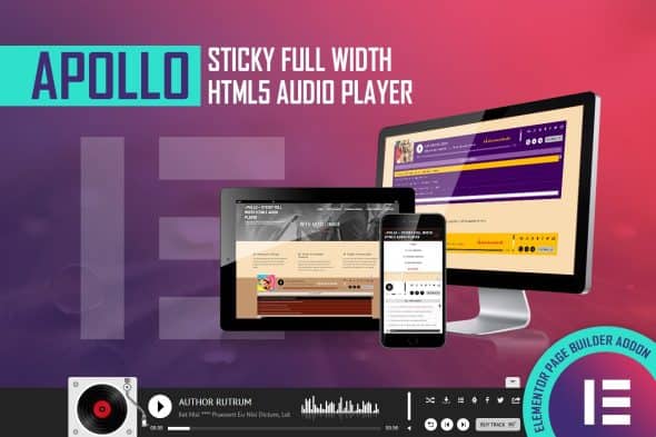 Download Apollo – HTML5 Audio Player – Elementor Widget GPL WordPress Plugin