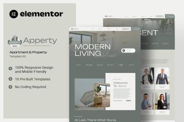 Apperty – Appartment & Property Elementor Template Kit