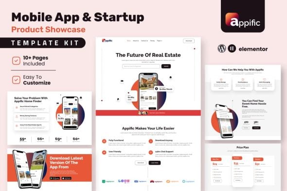 Appific - App Showcase Elementor Template Kit