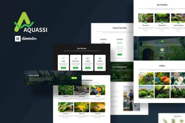 Aquassi - Aquascape Shop Elementor Template Kit