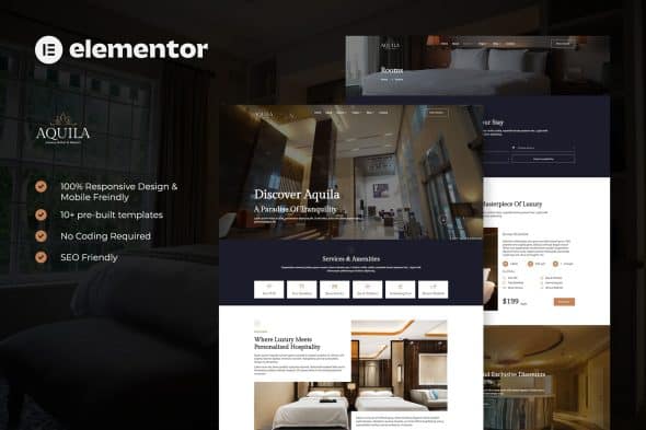 Aquila - Luxury Hotel & Resort Elementor Template