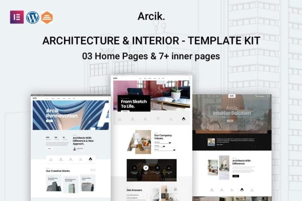 Arcik - Architecture & Interior Elementor Template Kit