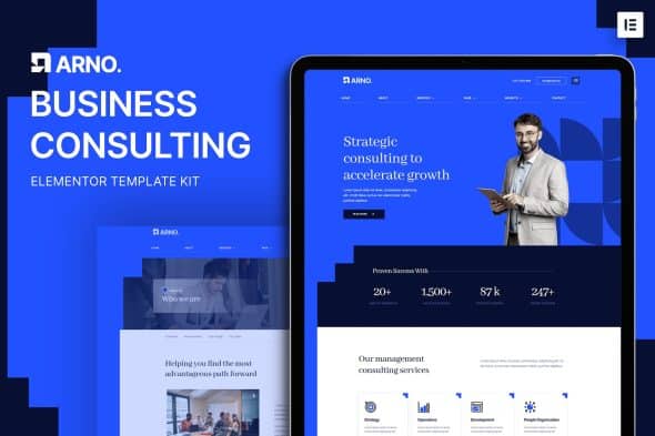 Arno - Business Consulting Elementor Template Kit