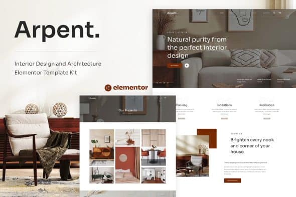 Arpent - Interior Design and Architecture Elementor Template Kit