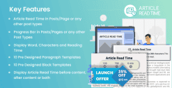 Download Article Read Time & Progress Bar GPL WordPress Plugin