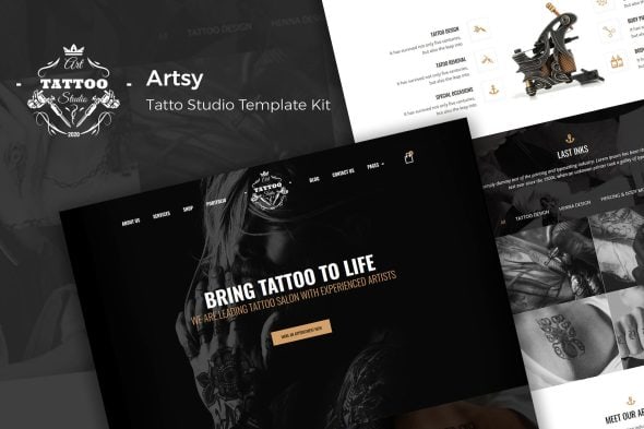 Artsy - Tattoo Studio Elementor Template Kit