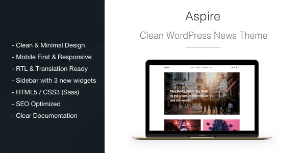 Download Aspire - News & Magazine Clean WordPress Theme