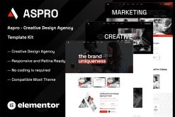 Aspro - Creative Design Agency Elementor Template Kit