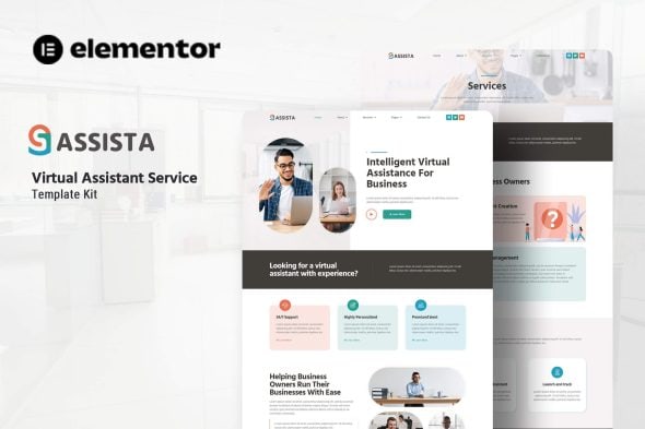 Assista - Virtual Assistant Service Elementor Template Kit