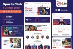 Athletic Aim - Sports Club & Outdoor Games Elementor Template Kit