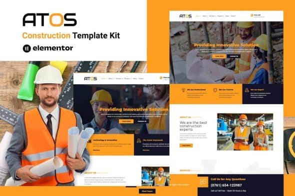 Atos - Construction Elementor Template Kit