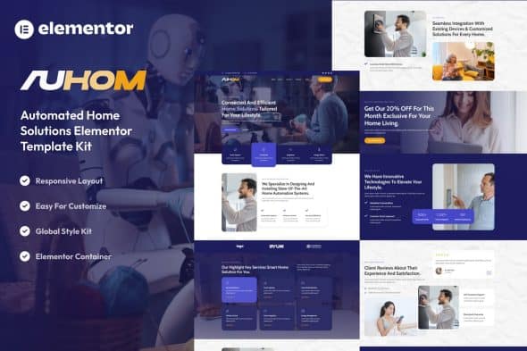 Auhom – Smart Home Automation Elementor Template Kit