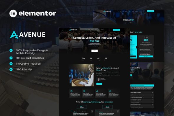 Avenue - Event & Conference Elementor Template Kit