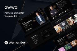 Awwa – Dark Portfolio Elementor Template Kit