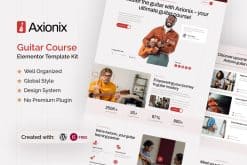 Axionix – Guitar Course Elementor Template Kit