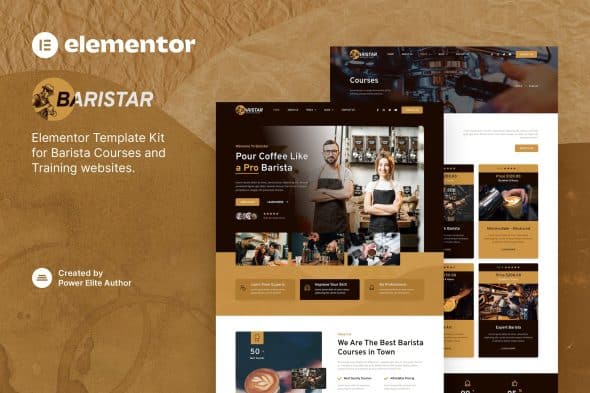 Baristar - Barista Courses & Training Elementor Template Kit