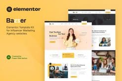 Bazzer - Influencer Marketing Agency Elementor Template Kit