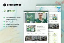 BeClean - Cleaning Service Company Elementor Pro Template Kit