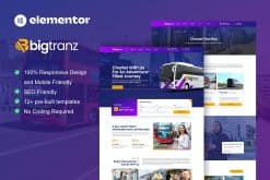 BigTranz - Bus Charter Service & Rental Elementor Template Kit