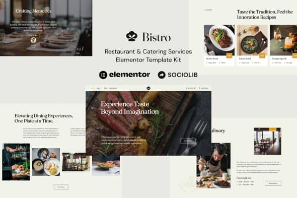 Bistro - Restaurant & Catering Services Elementor Template Kit