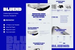 Bluend - Creative Agency & Portfolio Elementor Template Kit