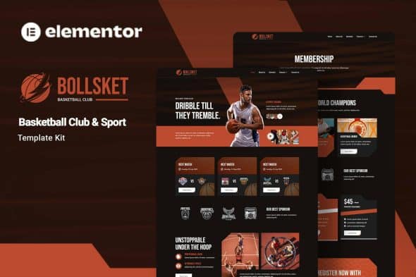 Bollsket - Basketball Club & Sport Elementor Template Kit