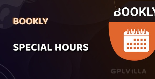 Download Bookly Special Hours (Add-on) WordPress Plugin GPL