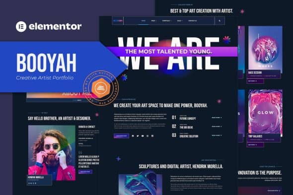 Booyah - Creative Artist Portfolio Elementor Template Kit