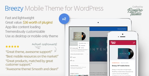 Download Breezy: Mobile Theme for WordPress