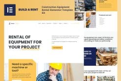 Build-A-Rent - Construction Equipment Rental Elementor Template Kit