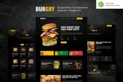 Burgry - Burger & Fast Food Restaurant Elementor Template Kit