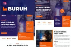 Buruh - Laser Cutting & Engineering Company Elementor Template Kit